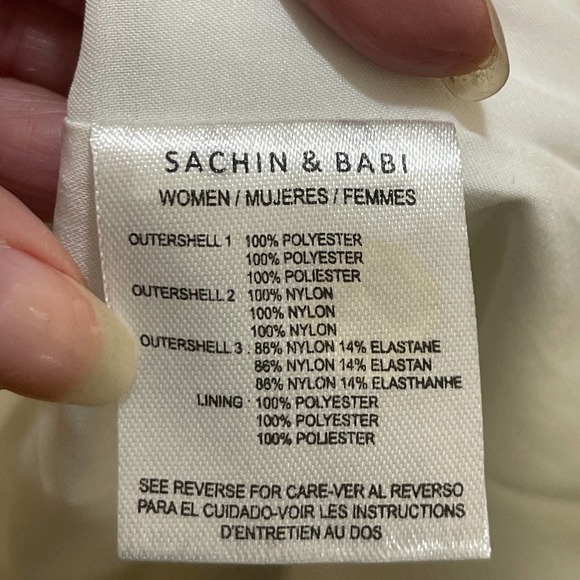 Sachin & Babi RTW Spring 2016 Javonne Lace High Low Gown size 6 black/white - Picture 9 of 9